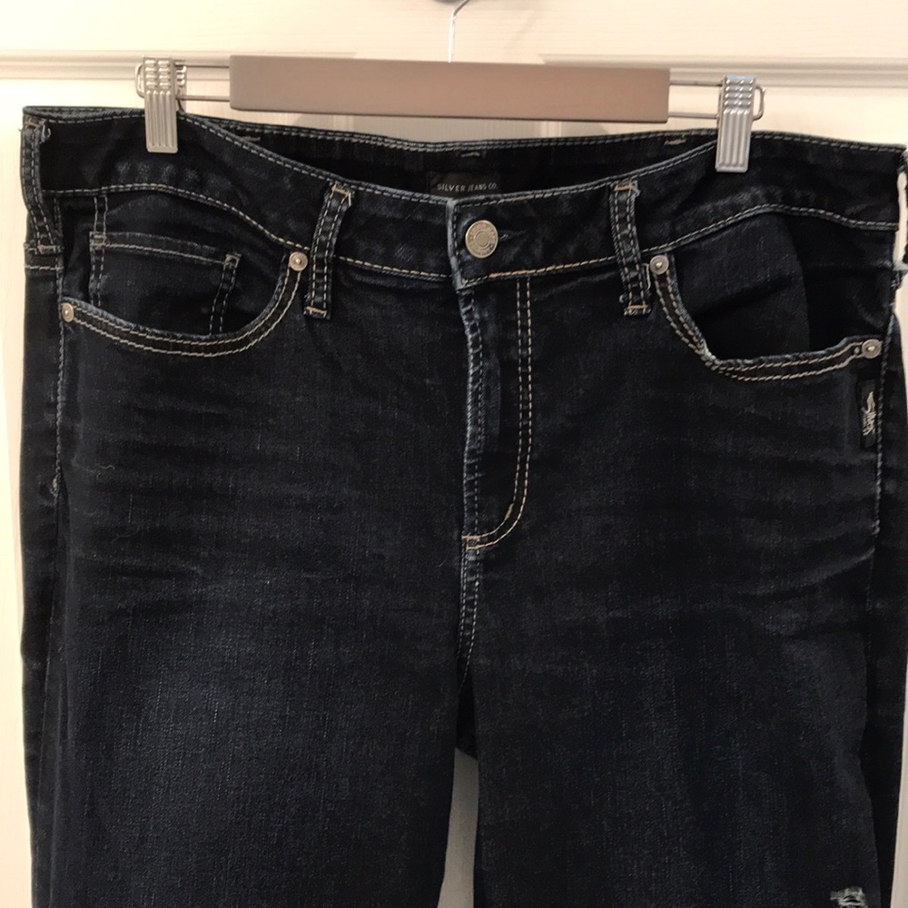 Silver Jeans Women's Straight Leg Dark Wash Jeans
